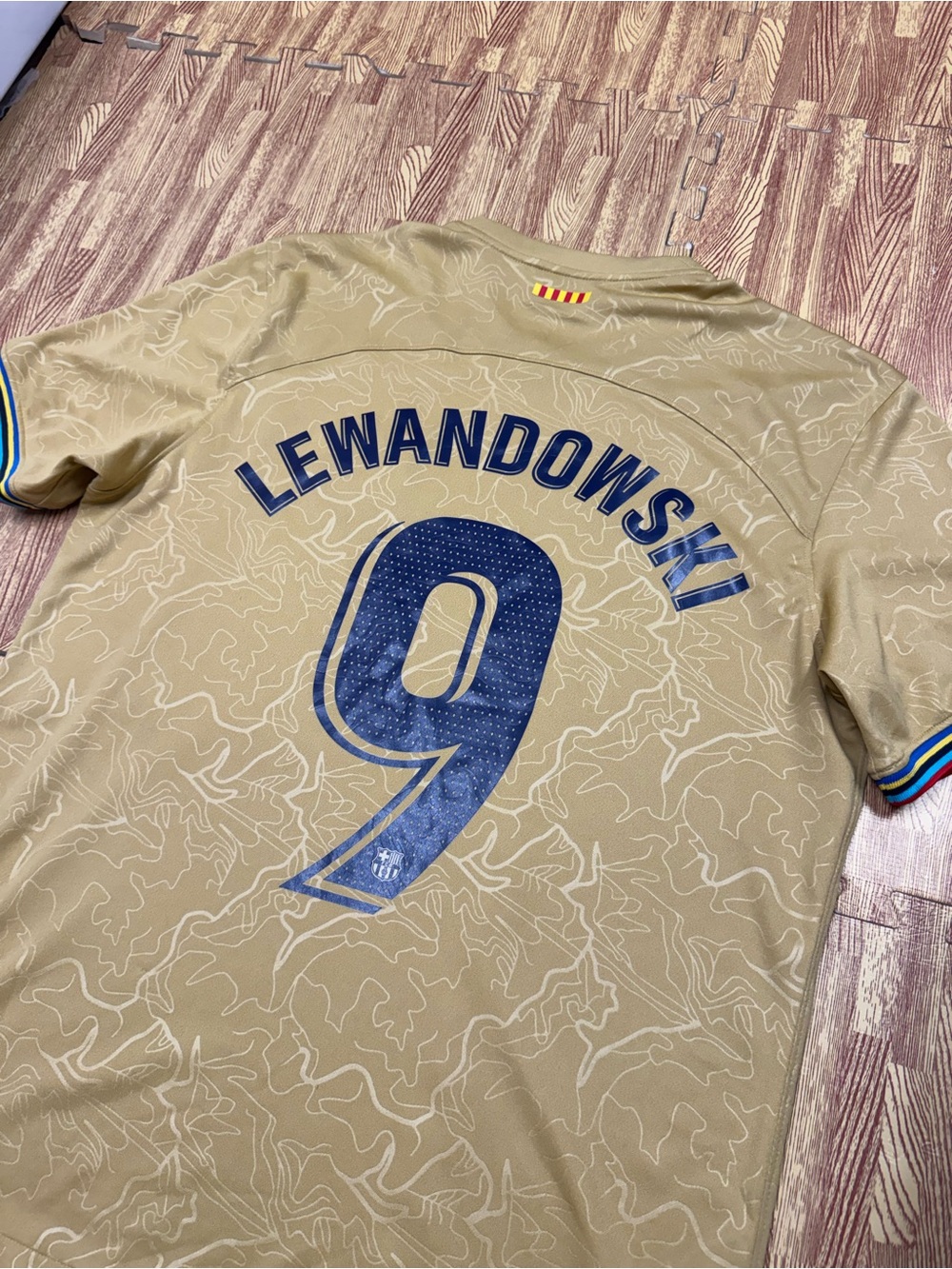 FC Barcelona 2022-2023 Football Shirt Jersey Nike #9 Lewandowski Soccer Size L - Picture 3 of 9